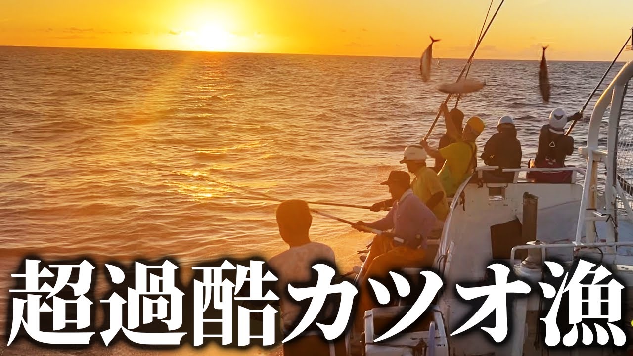 【過酷】島で唯一のカツオ漁船に密着したら超大漁だった