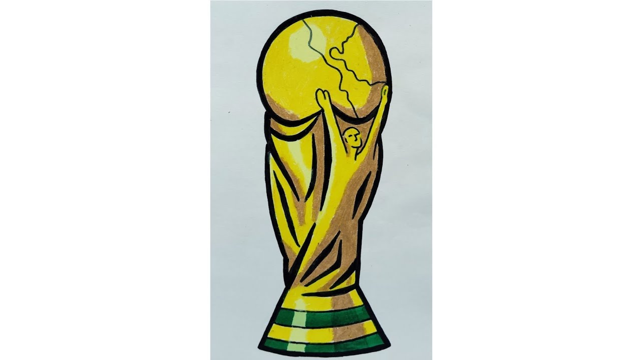 Easy Drawing of a Fifa World Cup Trophy || Learn How to Draw a Fifa World Cup Trophy |Kids Drawing|