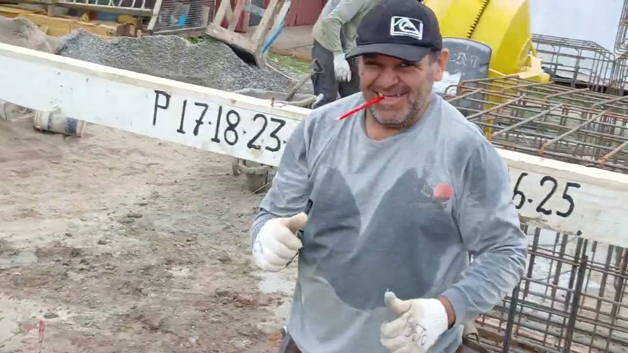 Chegou o dia da concretagem