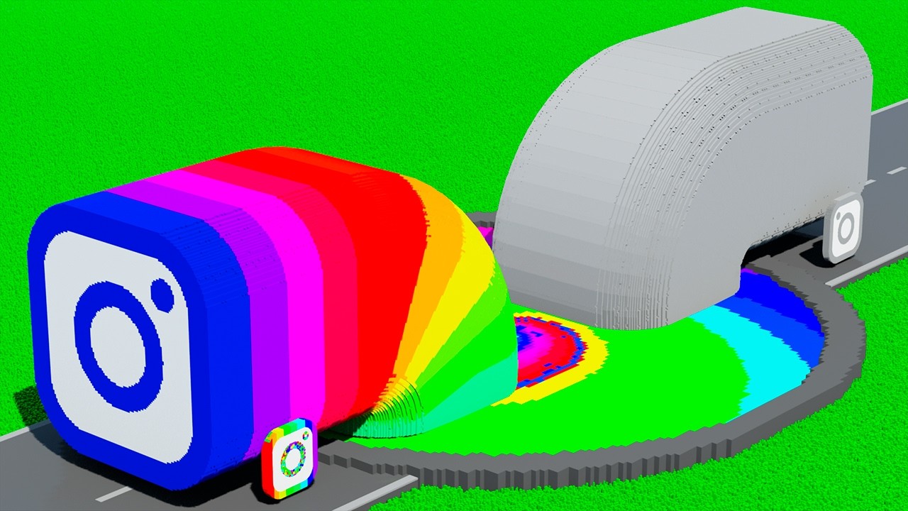 SOCIAL MEDIA CARS vs RAINBOW PORTAL in Teardown