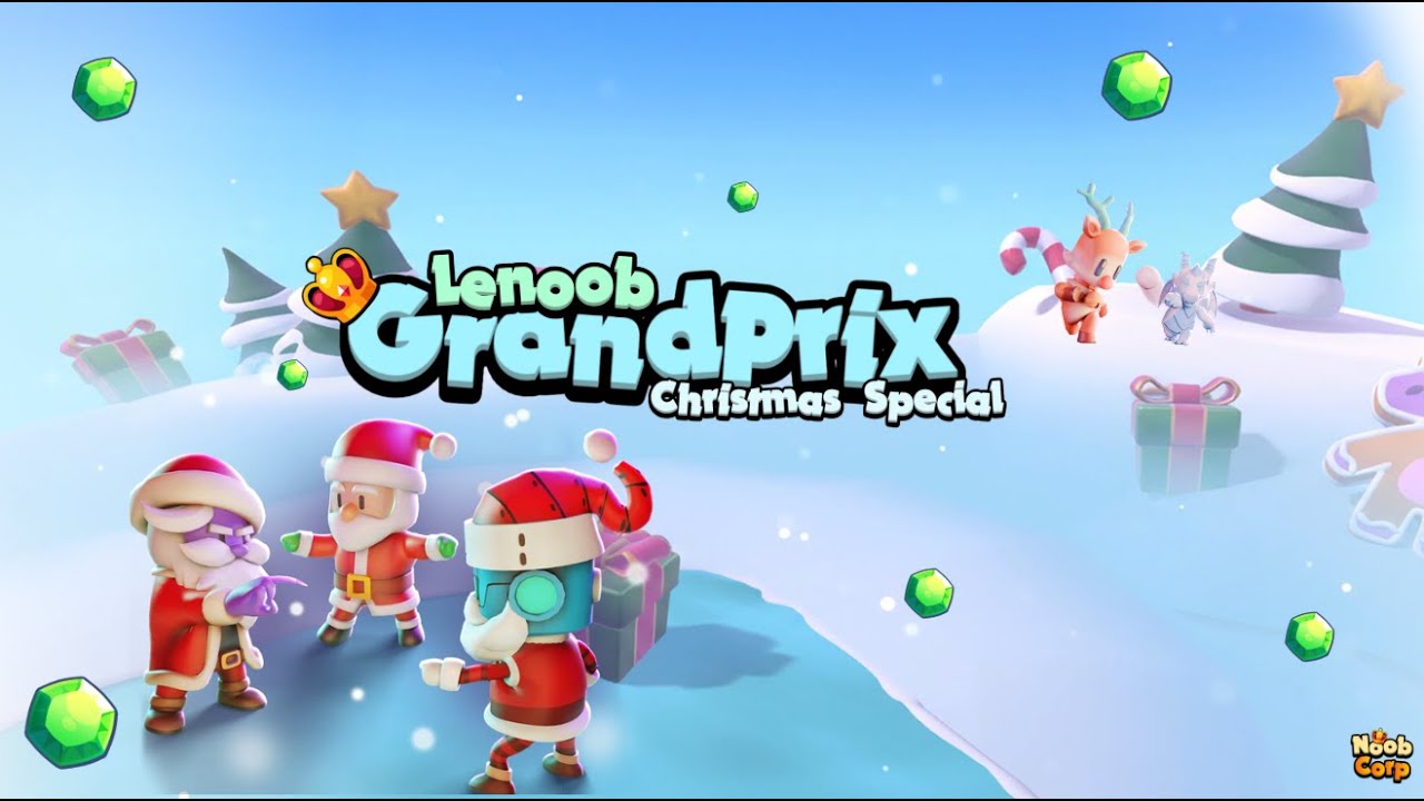 Lenoob Super Grand prix! Special Christmas Map + Extraaaa! #stumblegrandprix #stumbleguys