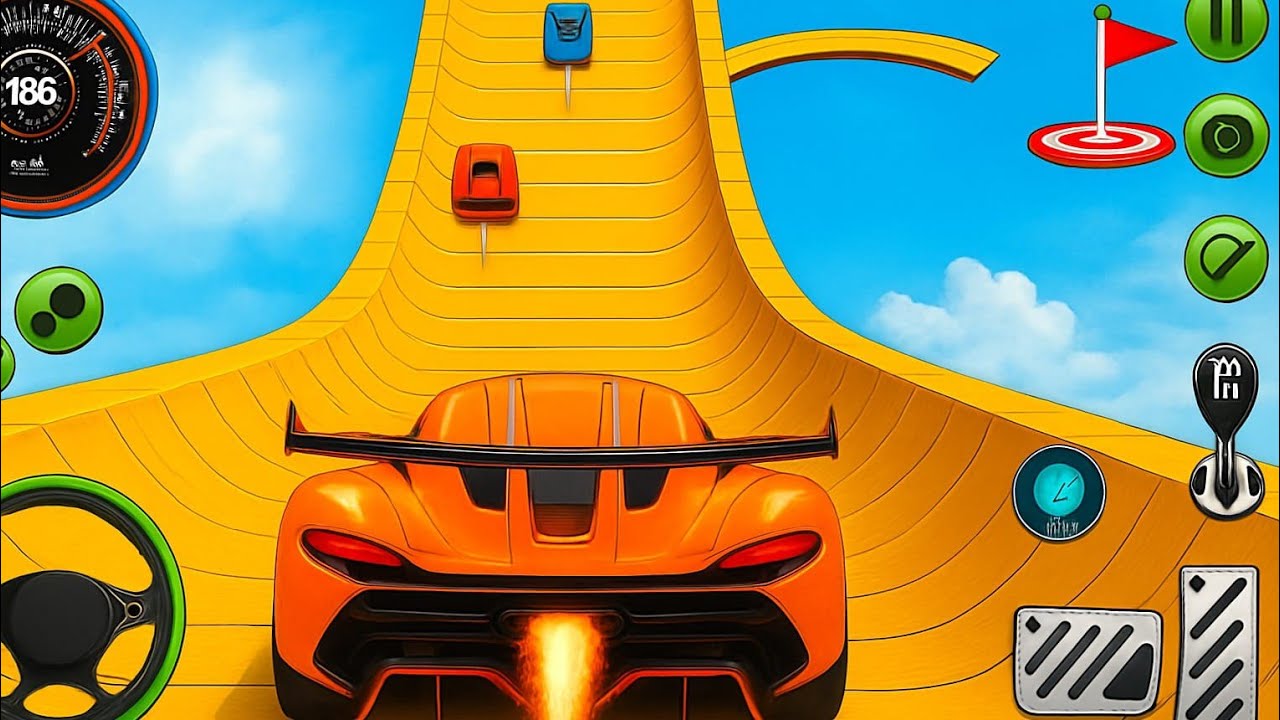 Mega Ramp Monster Car Racing 3D - Extreme Car Stunts - Android Gameplay