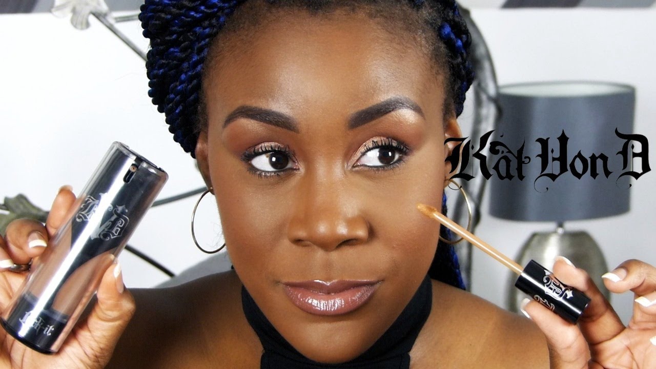 KAT VON D LOCK IT FOUNDATION *DEEP 78 NEUTRAL* & LOCK IT CONCEALER * DEEP 33 WARM* REVIEW
