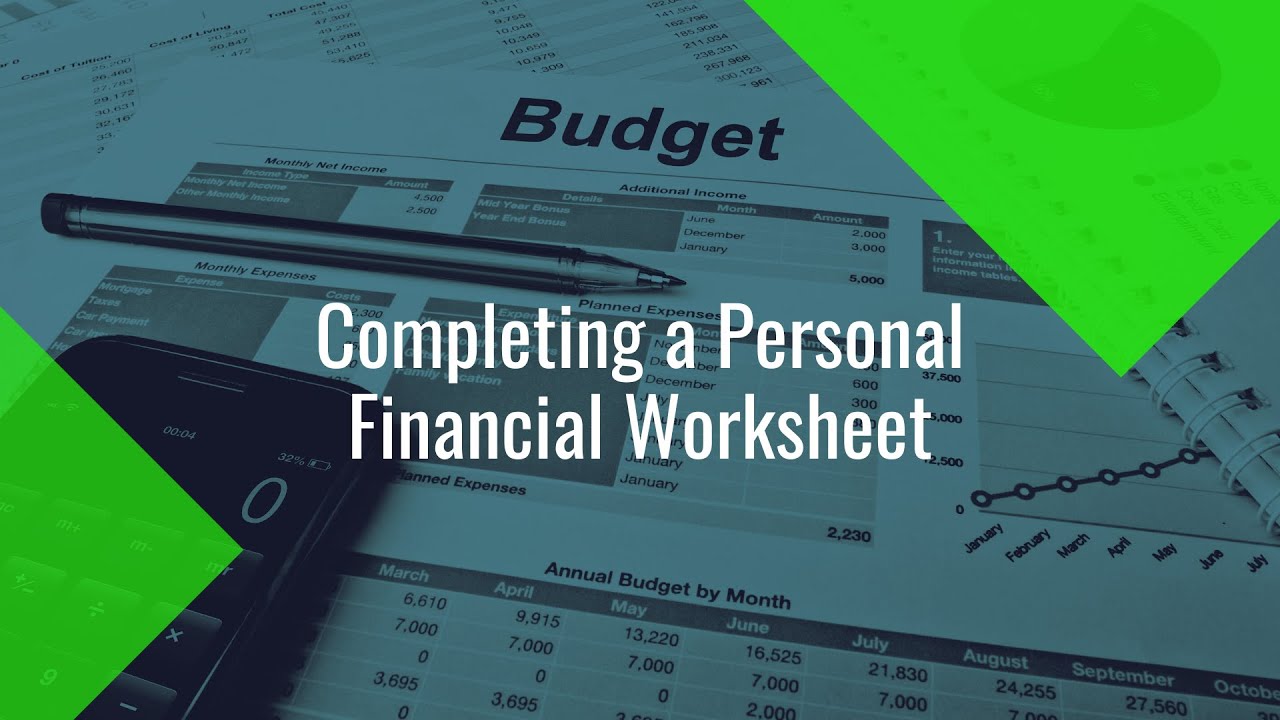 Completing a Personal Financial Worksheet