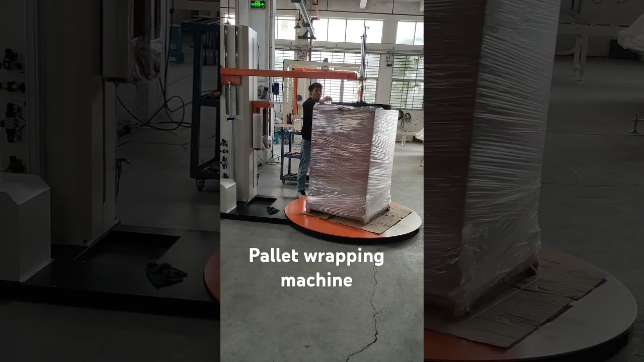 Pallet wrapping machine with pneumatic top pressing&nbsp;