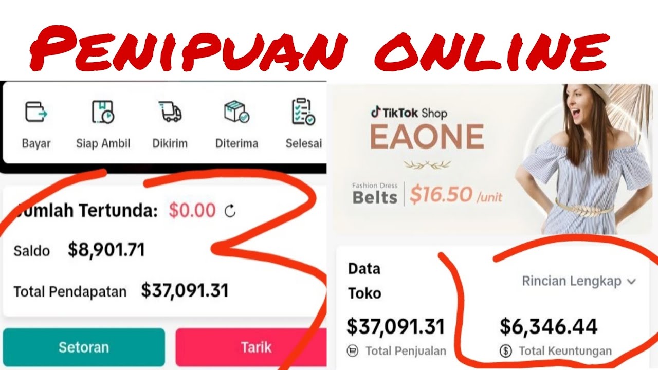 Tiktok Global shop internasional penipuan love scamming