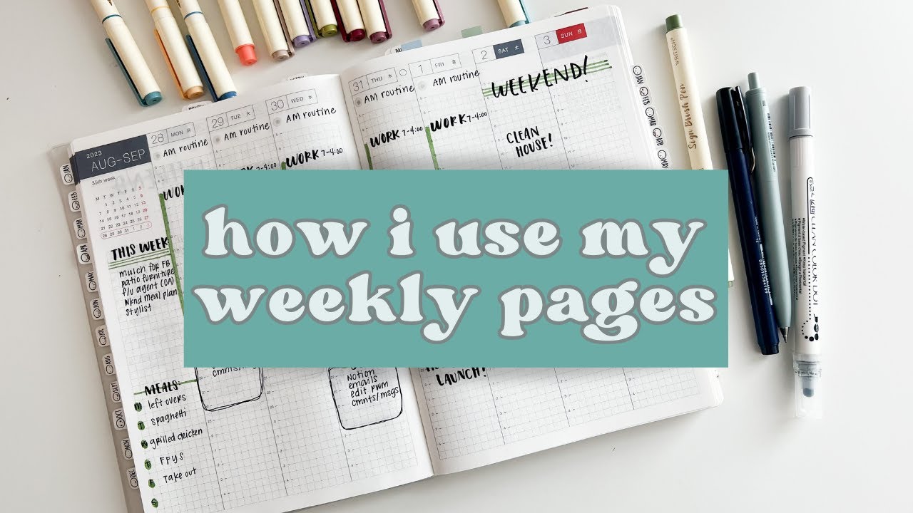 How I am planning my weeks in the Hobonichi Cousin