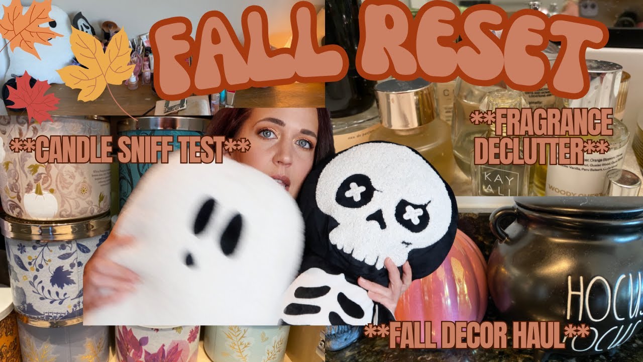 🍂 Monthly (Fall/Autum) Reset Vlog! 🍁 Candle Haul, Fragrance Declutter & Re-doing my Desk!