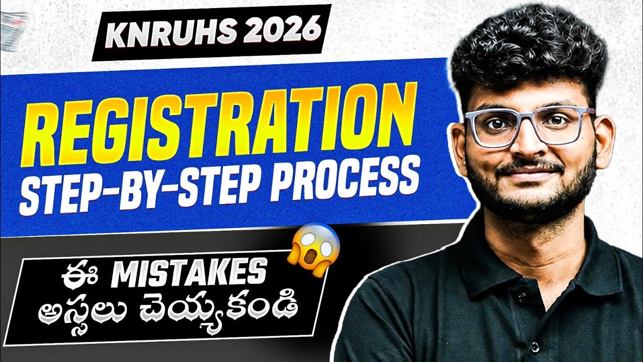 KNRUHS 2026: Registration Process | Complete Step-by-Step Guide | NEET 2026 | PW NEET Telugu