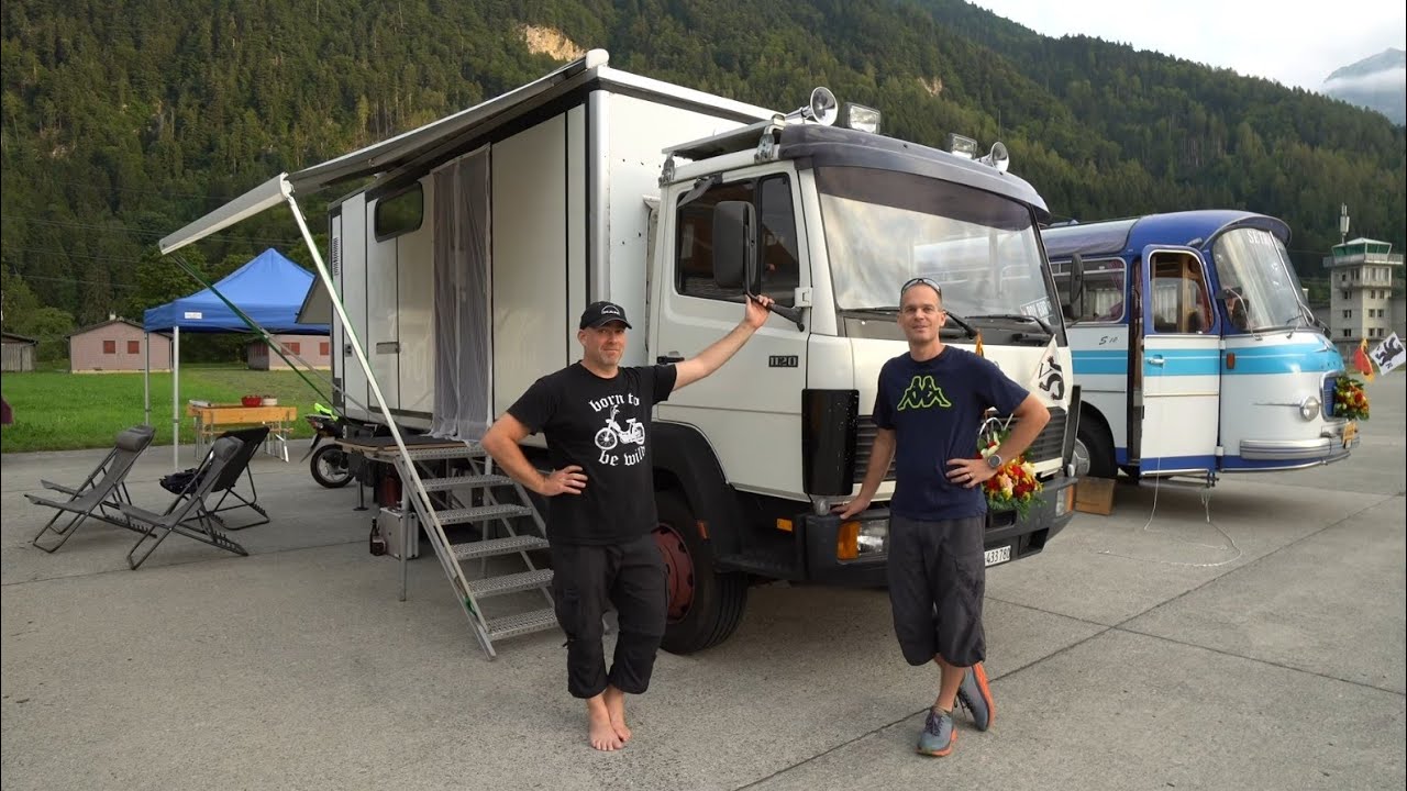 2 junge Schweizer 🇨🇭 (35, 28) bauen Luxus-Wohnmobil aus einem TV-Ü-Wagen ! XL-Grundriss! Technik!