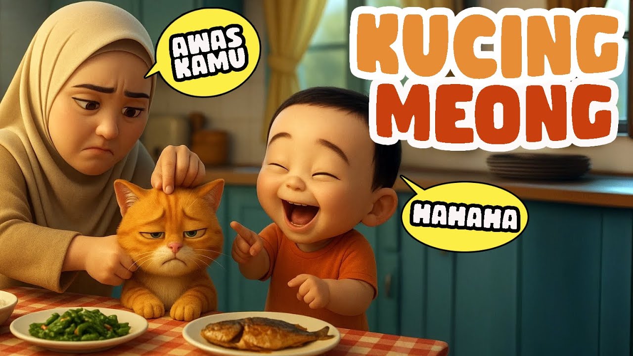 Si Kucing Meong - Lagu Anak Tentang Kucing! Lucu dan Edukatif