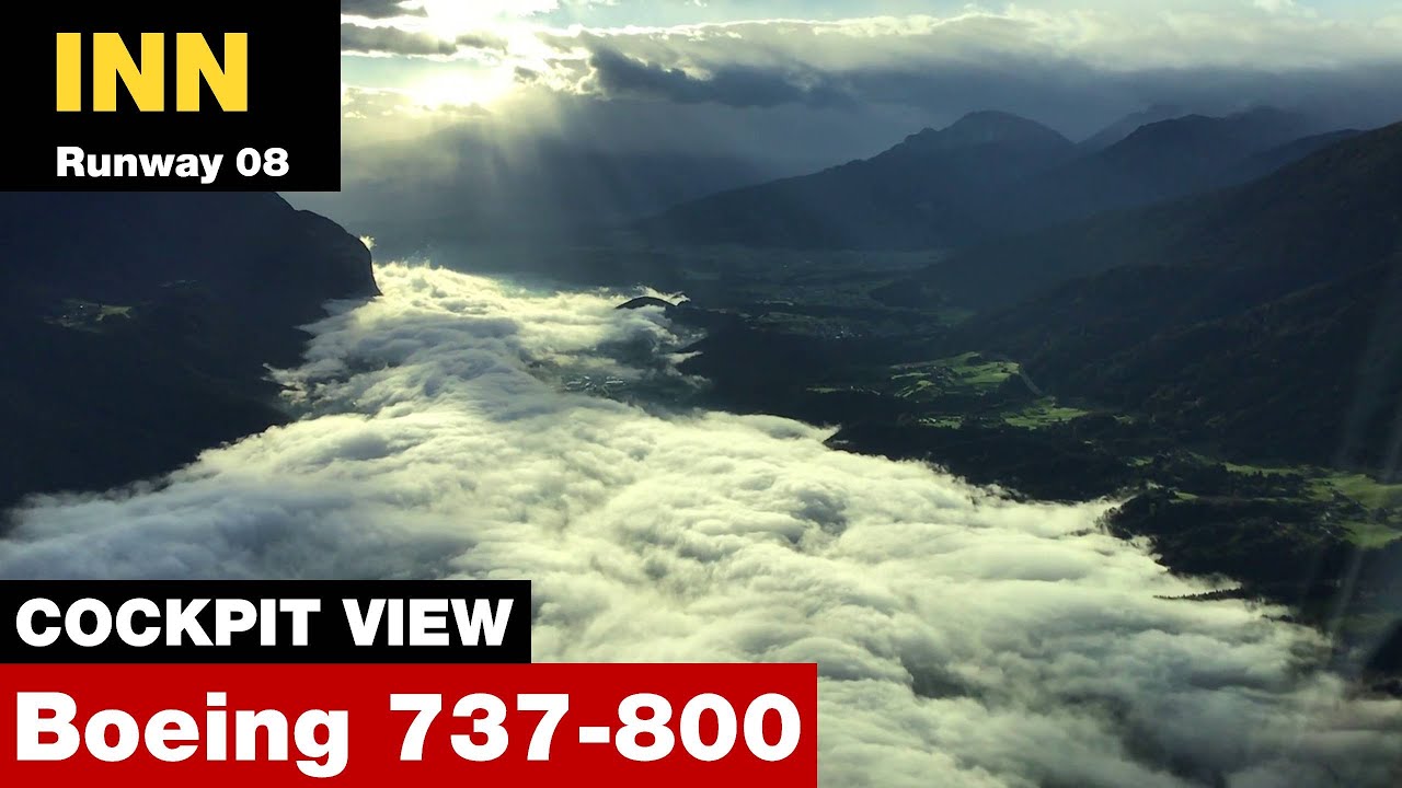 COCKPIT LANDING - Beautiful foggy approach into Innsbruck Airport (INN)