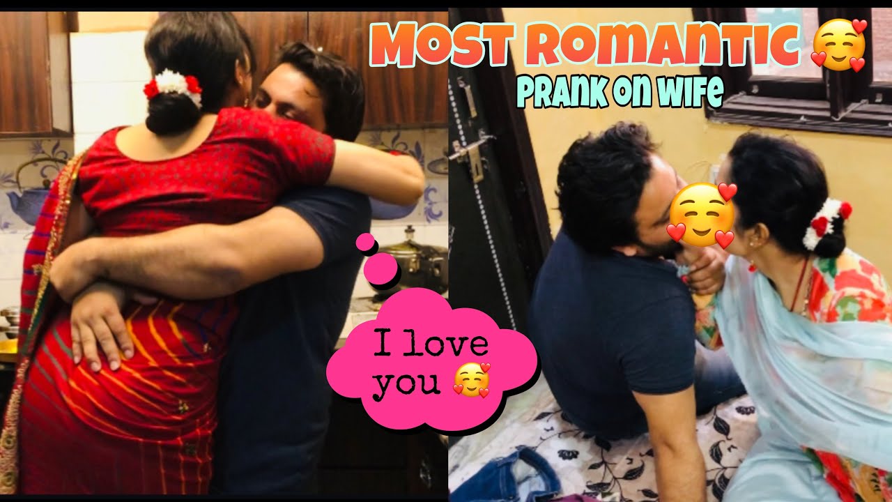 Most Romantic Prank on wife | cute Reaction | Prank in india | we R crazy 😜