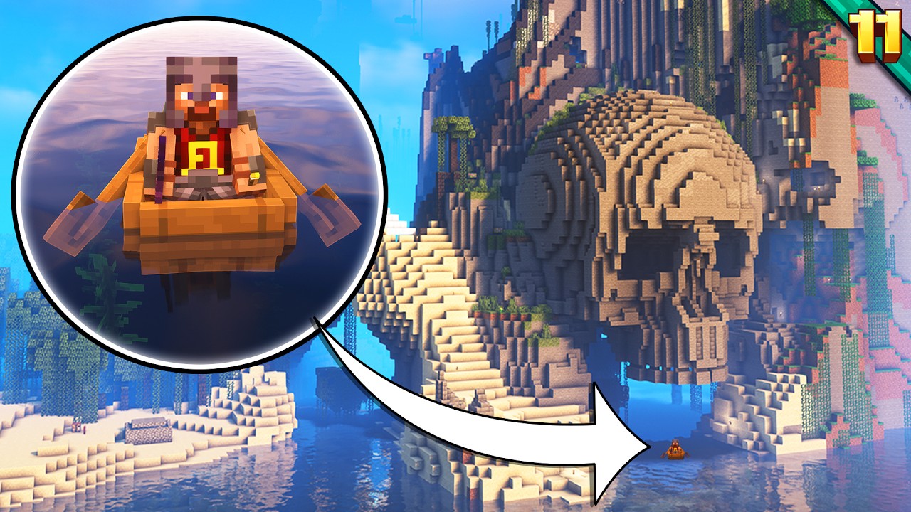 Ich baue einen riesigen Toten Kopf in Minecraft Survival