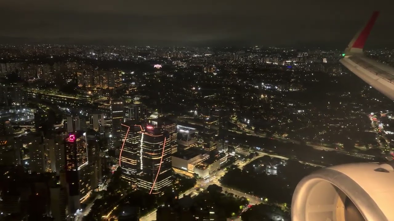🇧🇷 Pousando em São Paulo Congonhas à noite com Latam A320
