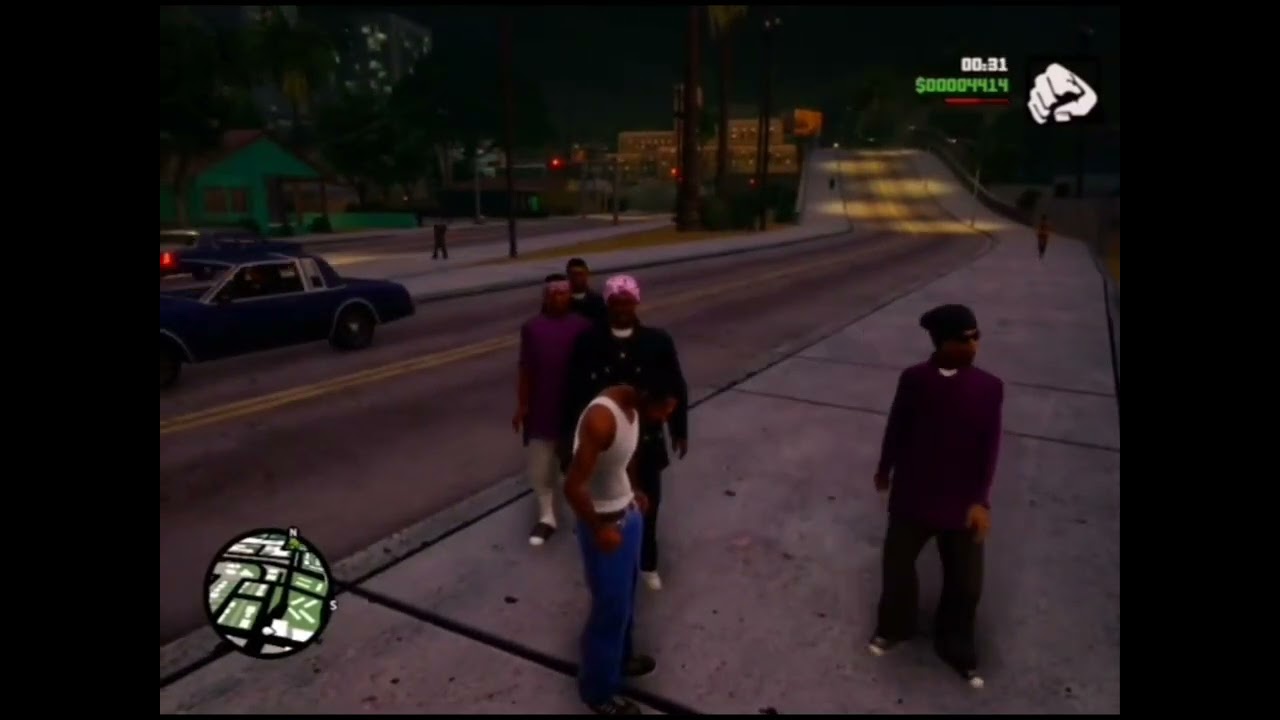 GTA San Andreas- CJ talking with the Ballas (Part 2)