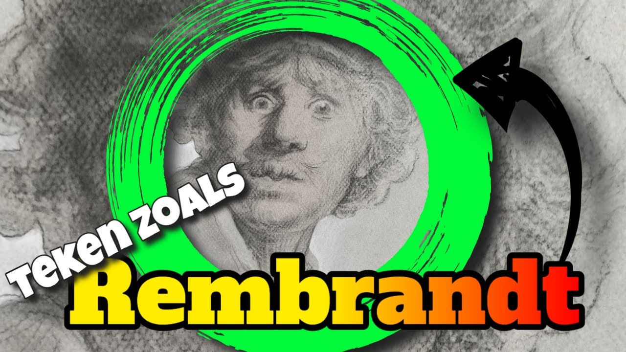 Hoe teken je een Rembrandt Portret ? Selfie Houtskool tekening