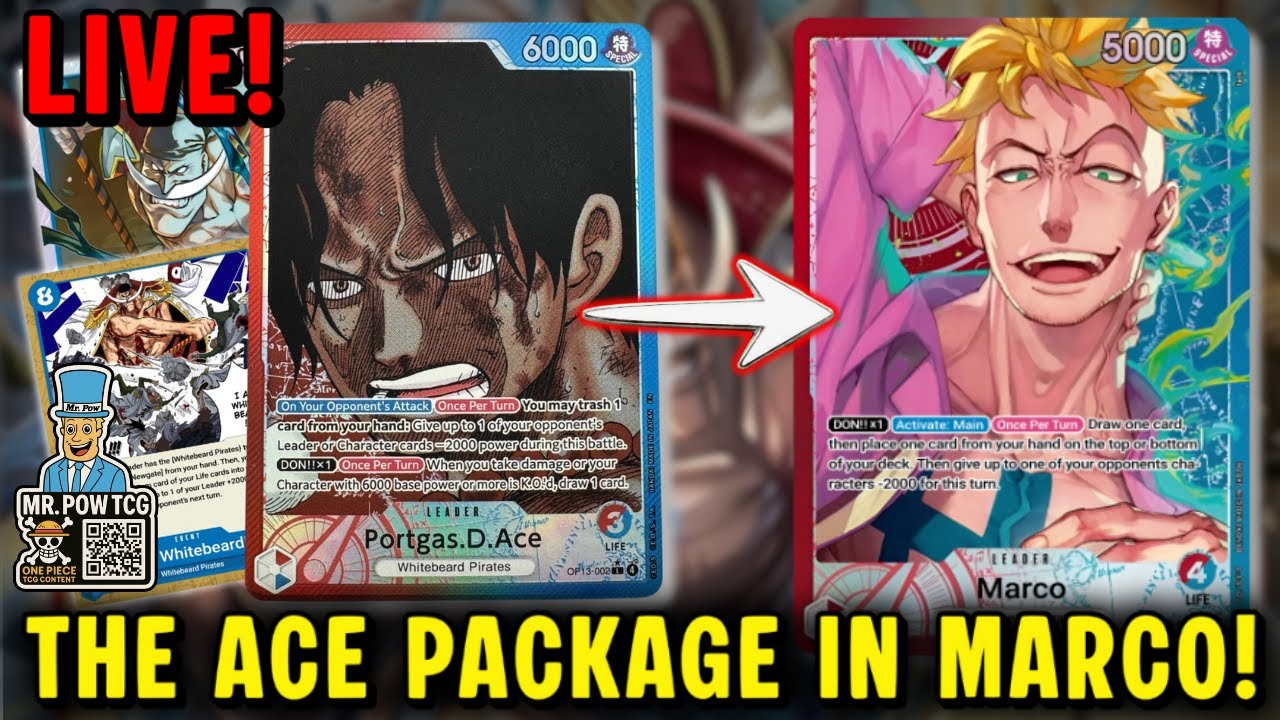 🔴 LIVE! One Piece TCG – THE ACE DECK BUT ITS MARCO!