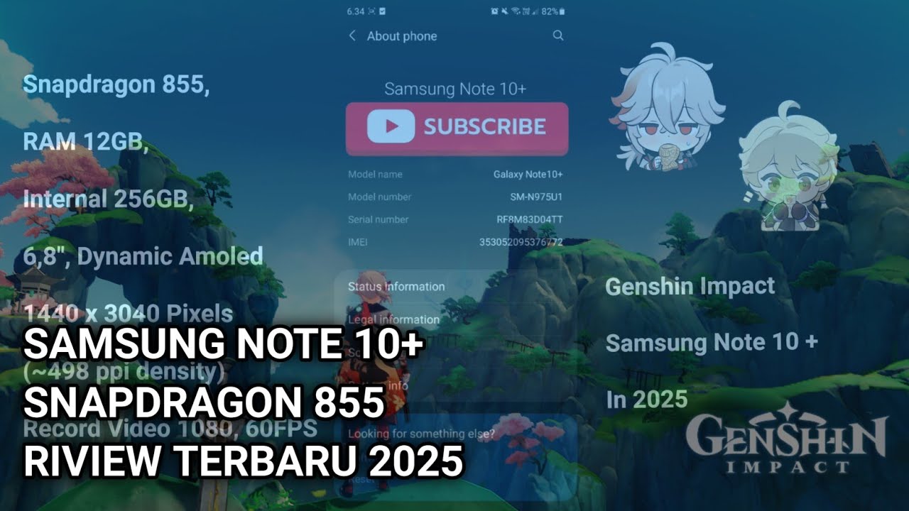 Samsung Galaxy Note 10+, Test Genshin Impact Di Tahun 2025. Apakah Masih Worth it?