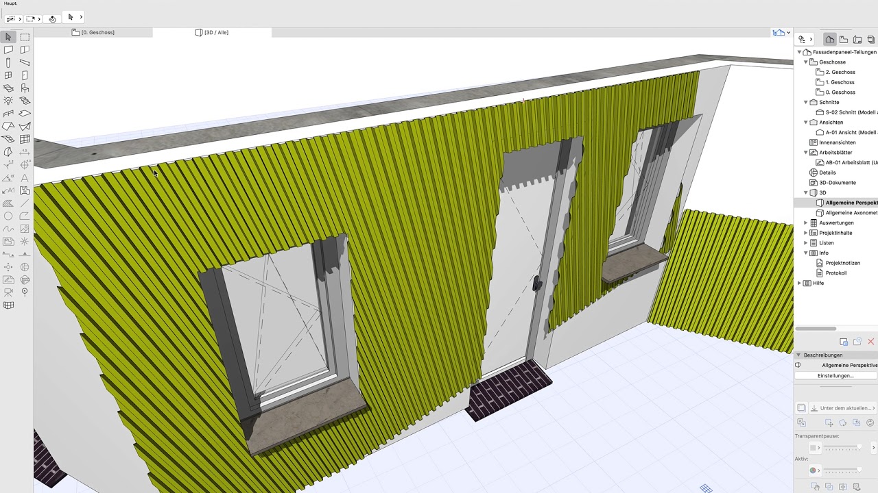 Аксессуары для Archicad 21, настенная надстройка GDL с использованием профилей AC