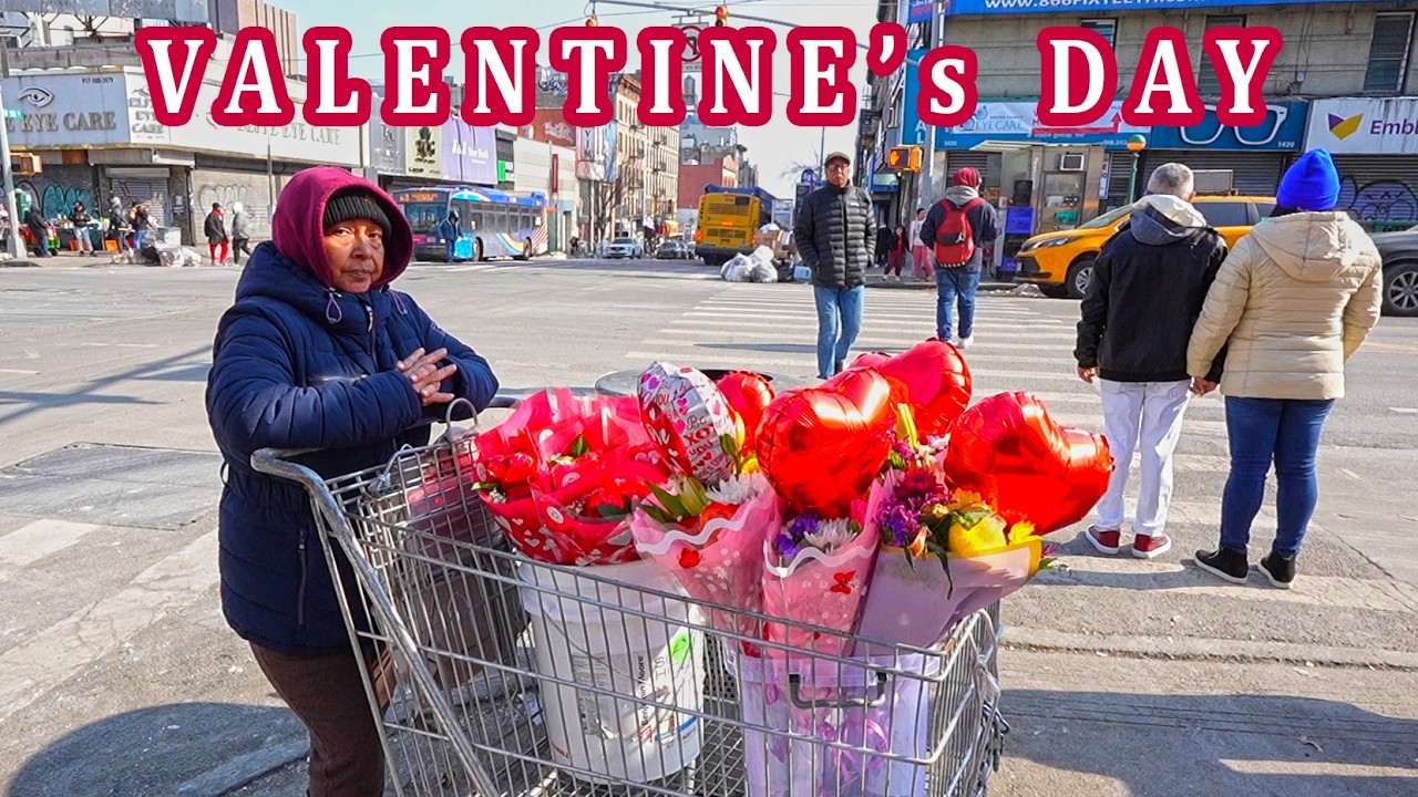 Valentine's Day street shopping tour in Washington Heights, NYC 2/14/2026