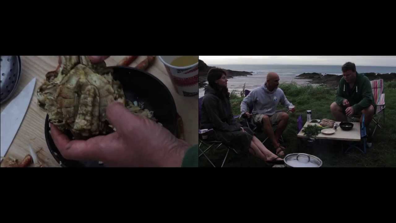 Snorkelling for spider crab St Brides bay Pembrokeshire