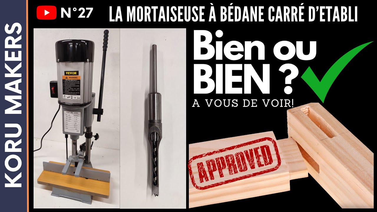 Maîtrisez l'Assemblage : Test de la mortaiseuse à bédane carré Vevor!