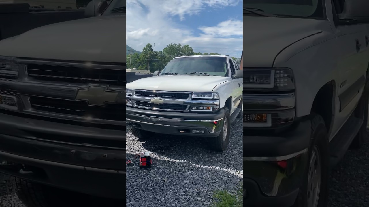 2002 Chevy Tahoe headlight upgrade #chevy #tahoe