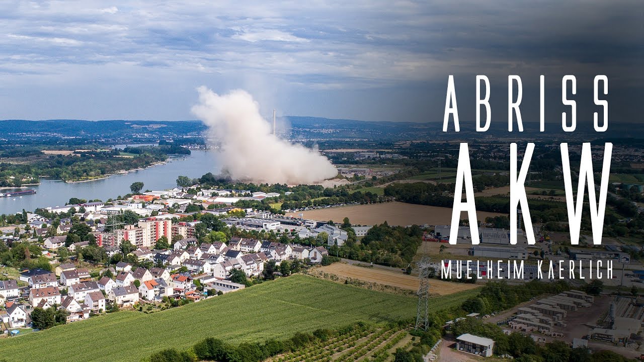 Abriss Kernkraftwerk M&uuml;lheim K&auml;rlich Koblenz Slow Motion und Drohne