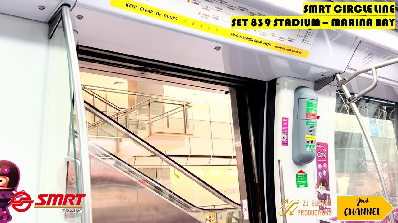 【SMRT Circle Line】Alstom Metropolis C830 (839) - Stadium to Marina Bay.