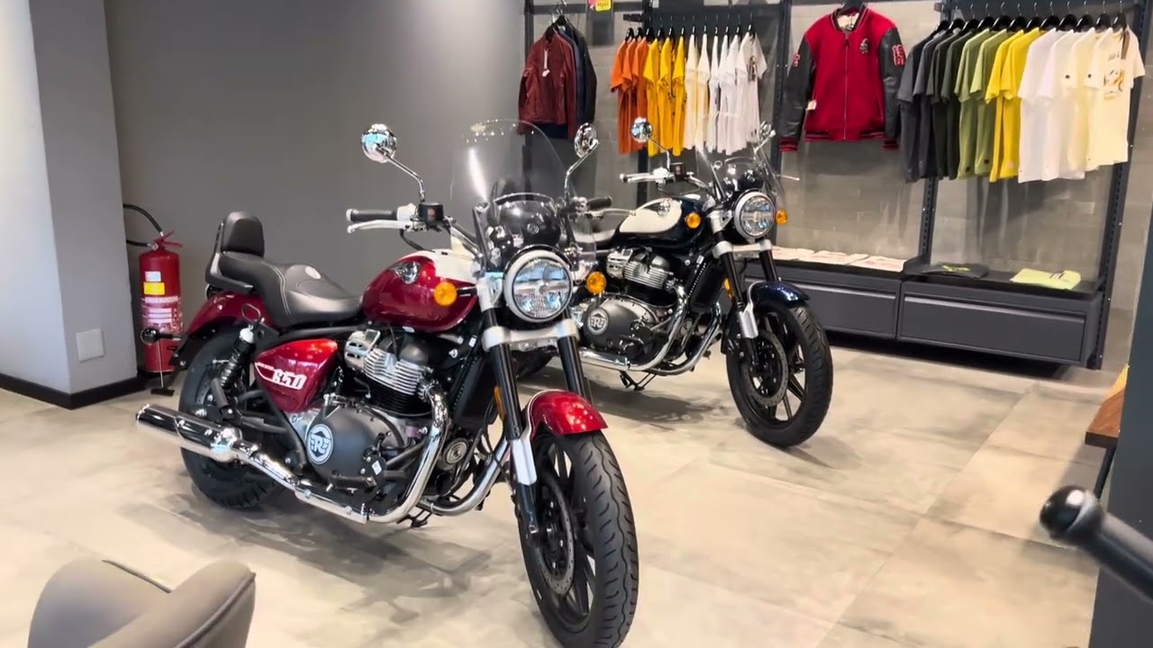 SUPER METEOR 650cc versão CELESTIAL BLUE E RED 🔥 ROYAL ENFIELD R10 SANTANA 