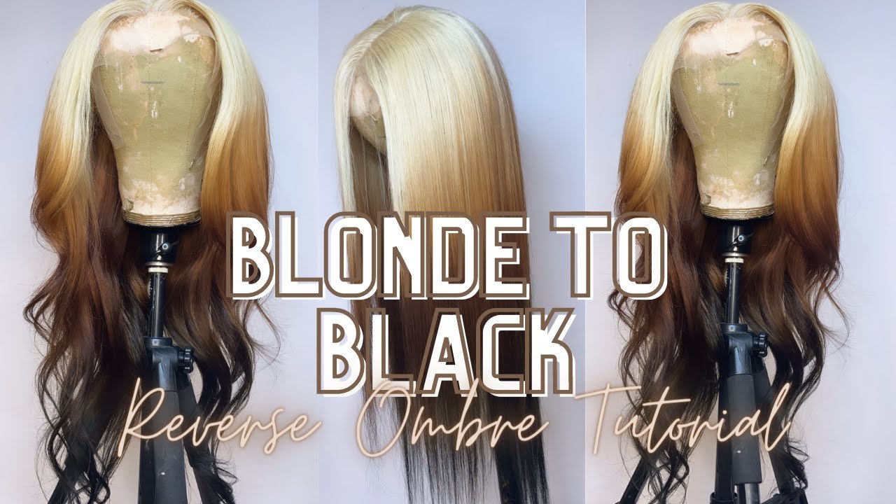 DIY BLONDE TO BLACK REVERSE OMBRE | BEGINNER FRIENDLY WATER COLOR METHOD