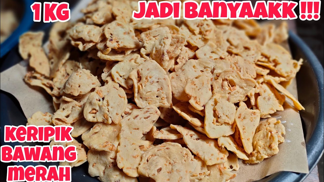 RESEP KERIPIK BAWANG 1KG TEPUNG || Kuping bawang renyah 2023