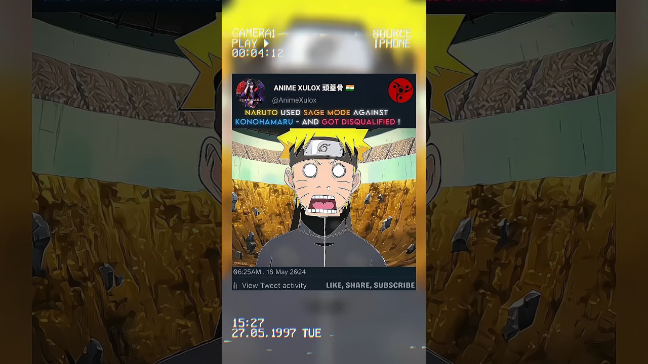 🤯 NARUTO VS KONOHAMARU - NARUTO USED SAGE MODE IN CHUNIN EXAM 😂 #viralshort