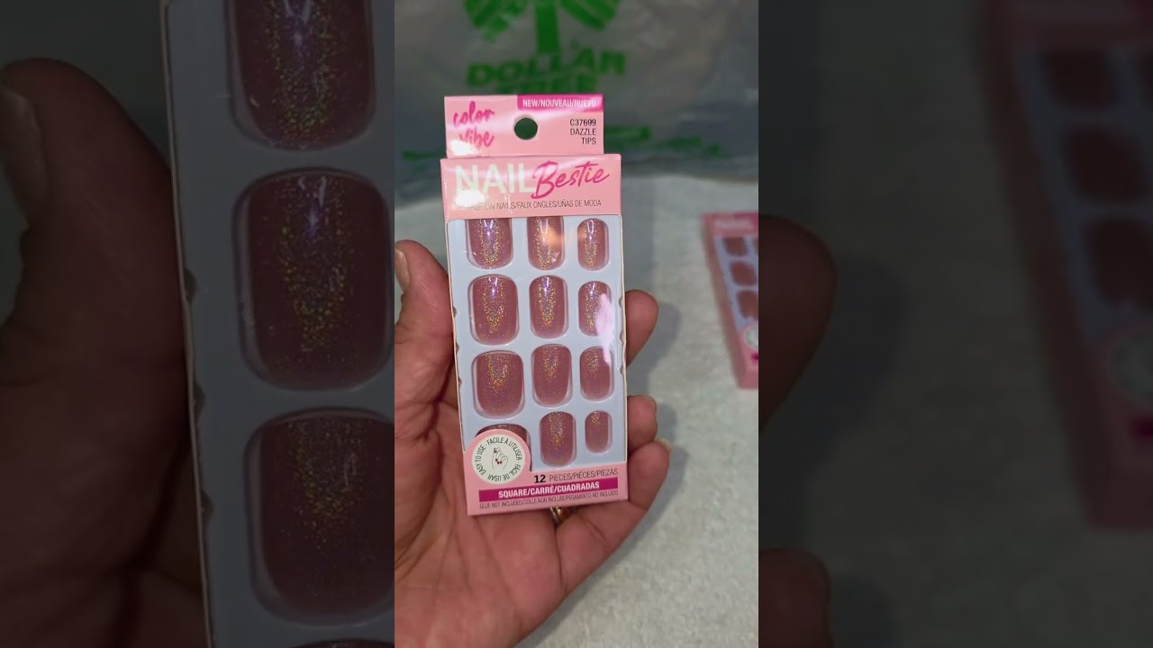 Press-On Nails-Nail Bestie Color Vibe. #pressonnails #dollartreefinds #dollartreecommunity #newfinds