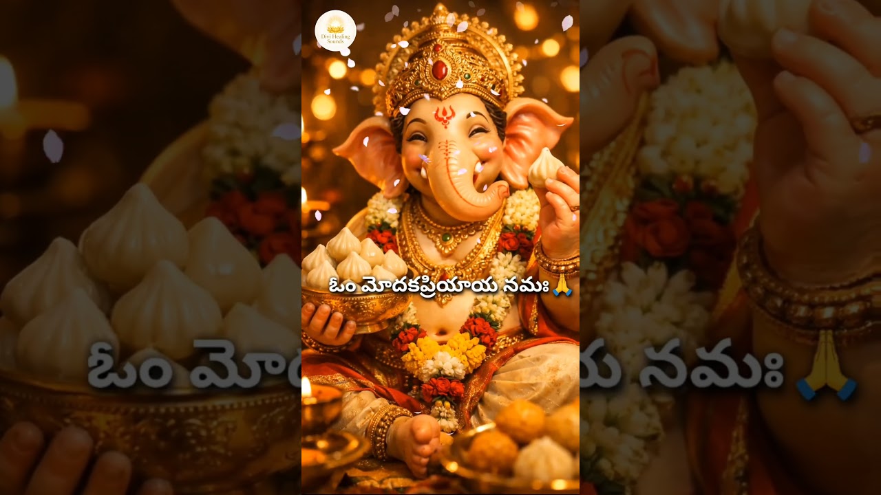 Om Modakapriyaya Namah | Divine Lord Ganesha Blessings | Peaceful Devotional Visual 