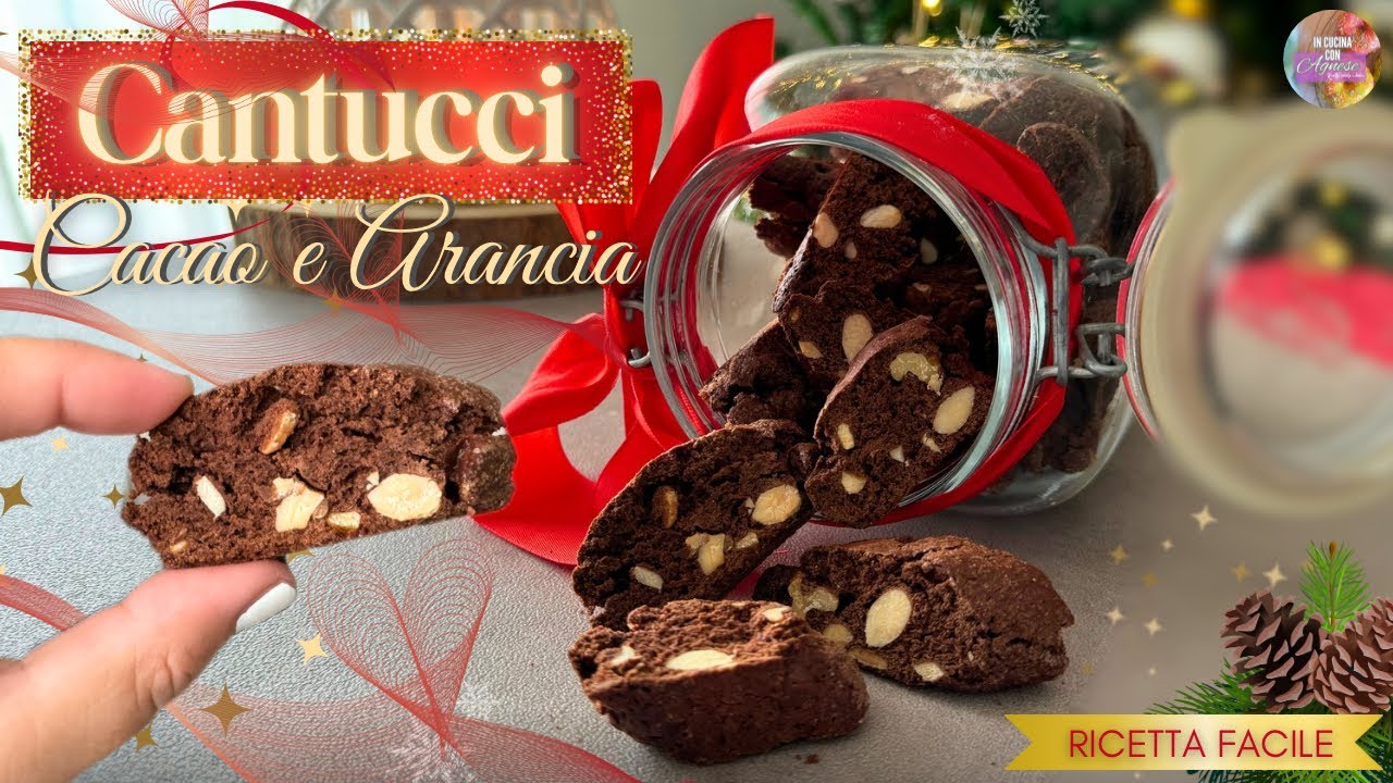 IDEA REGALO PER NATALE || BISCOTTI CACAO MANDORLE E ARANCIA perfetti da REGALARE A NATALE🎄🥂