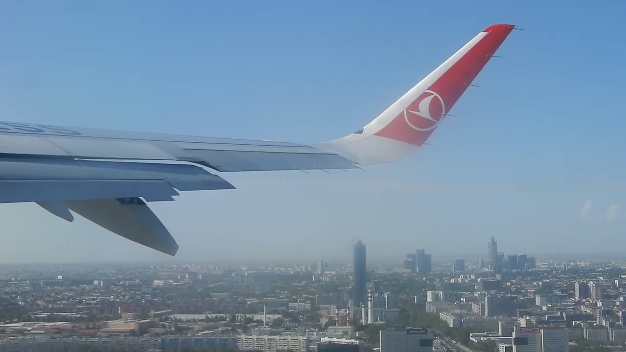 Take off Airbus A321 NEO Turkish Airliners, Tashkent