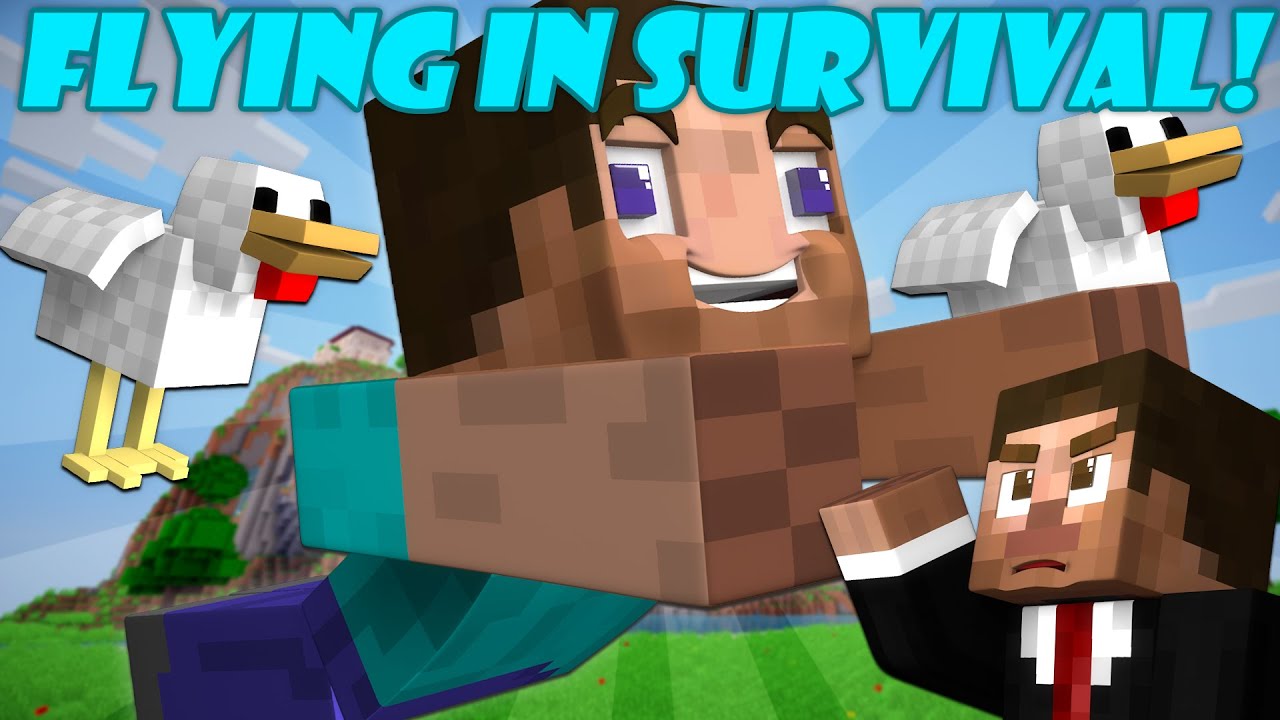 If You Could Fly in Survival Mode - Minecraft