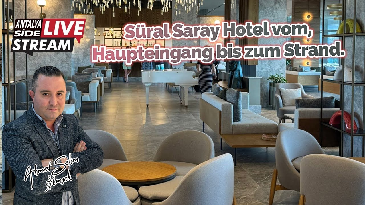 Süral Saray Hotel vom Haupteingang bis zum Strand.  