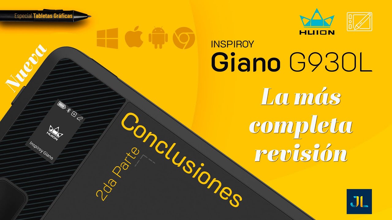 Tableta Gráfica Huion Inspiroy Giano G930L. La más completa revisión. Parte 2: Conclusiones