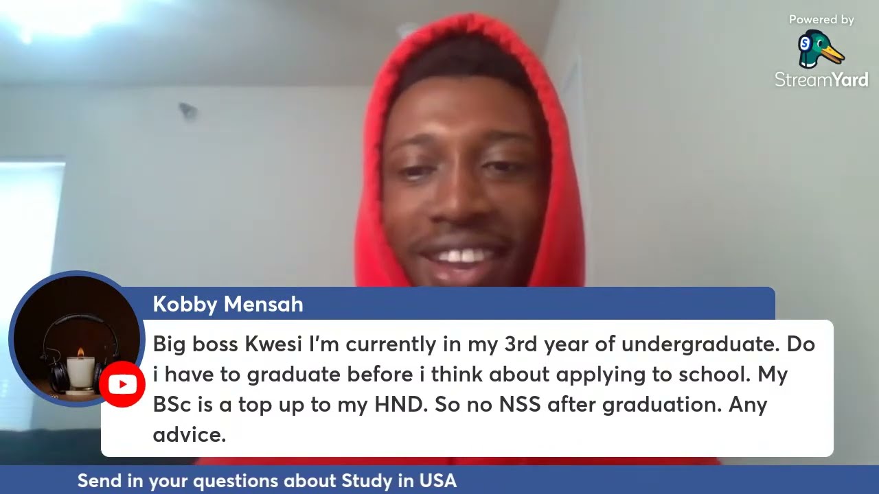 Study Abroad USA, Questions and Answers with Kwesi Live