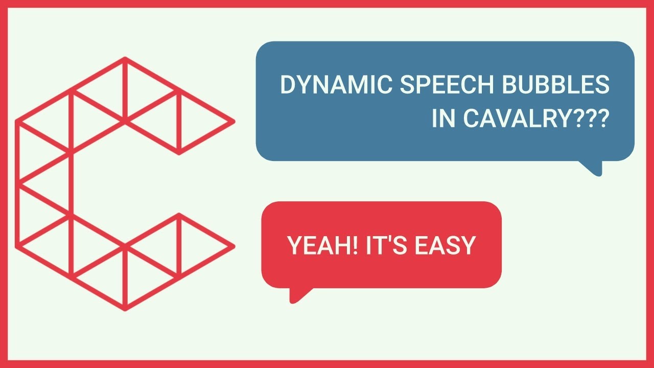 How To Make Dynamic Speech Bubbles In Cavalry