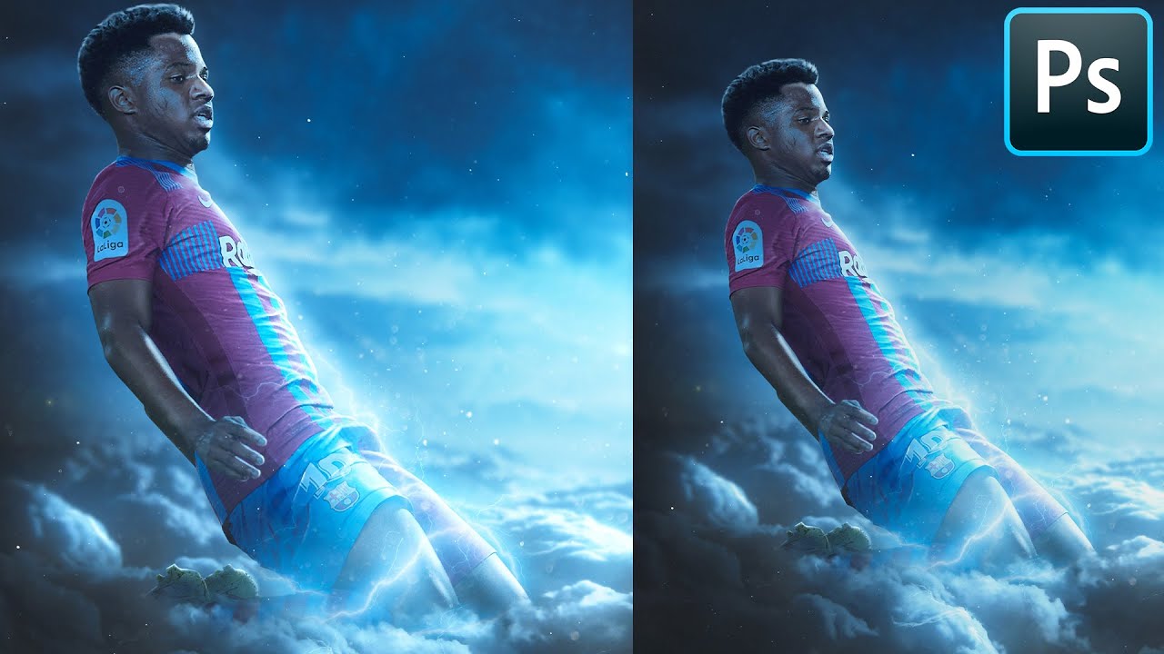 ansu fati | photoshop tutorial | football edit