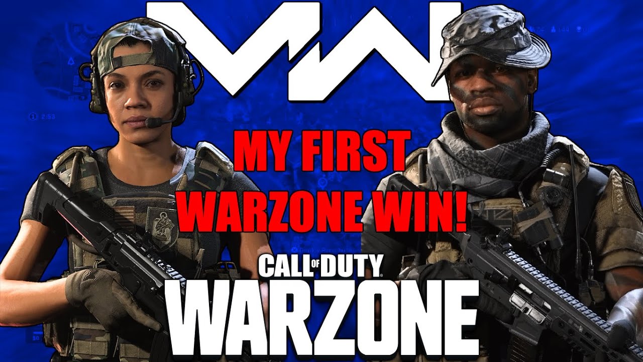 My FIRST WARZONE W!!! The end gets CRAZY!! (Modern Warfare Warzone)