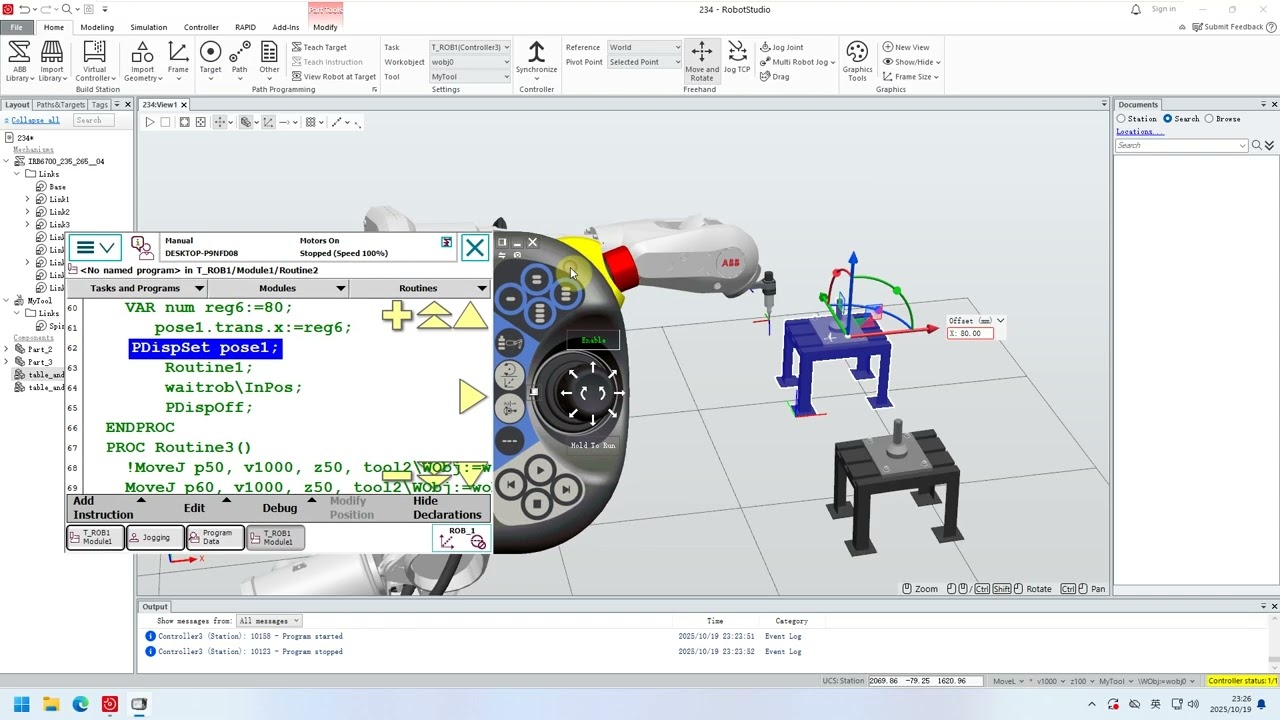 How to offset work object coordination in ABB ROBOT