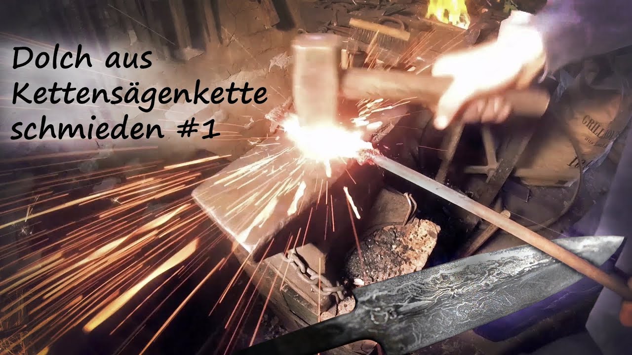 Dolch aus Kettensägenkette #1- von der Kette zur Klinge
