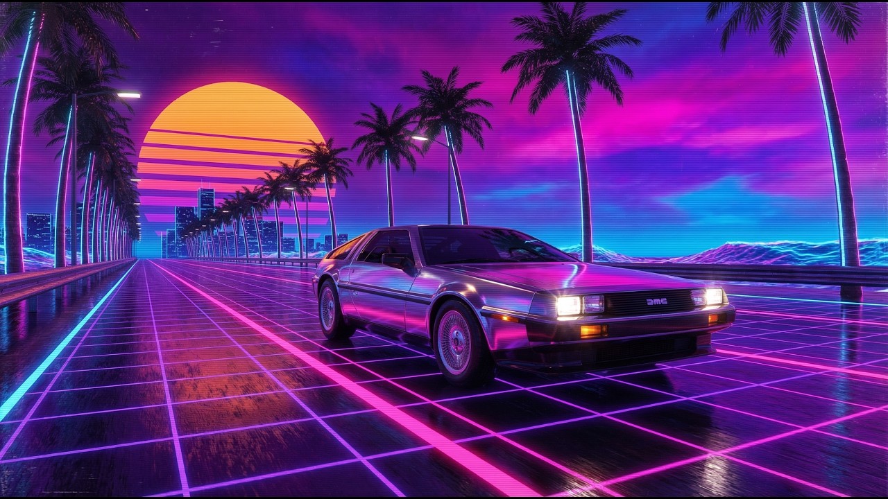 Neon Dreams - Neon Horizon 🌆 (Official Lyric Video) | Aesthetic Synthwave Pop