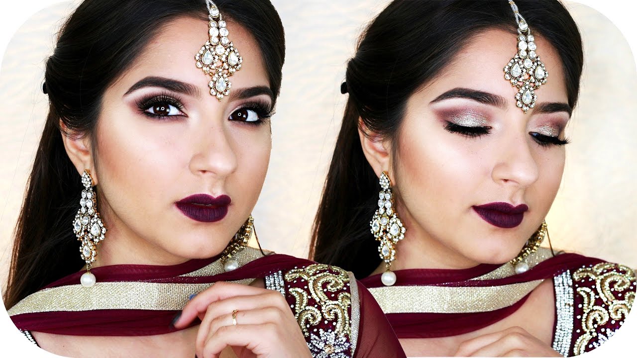 Get Ready With Me - Indian Wedding Make Up - Bollywood Look - Gold Lila | Sanny Kaur