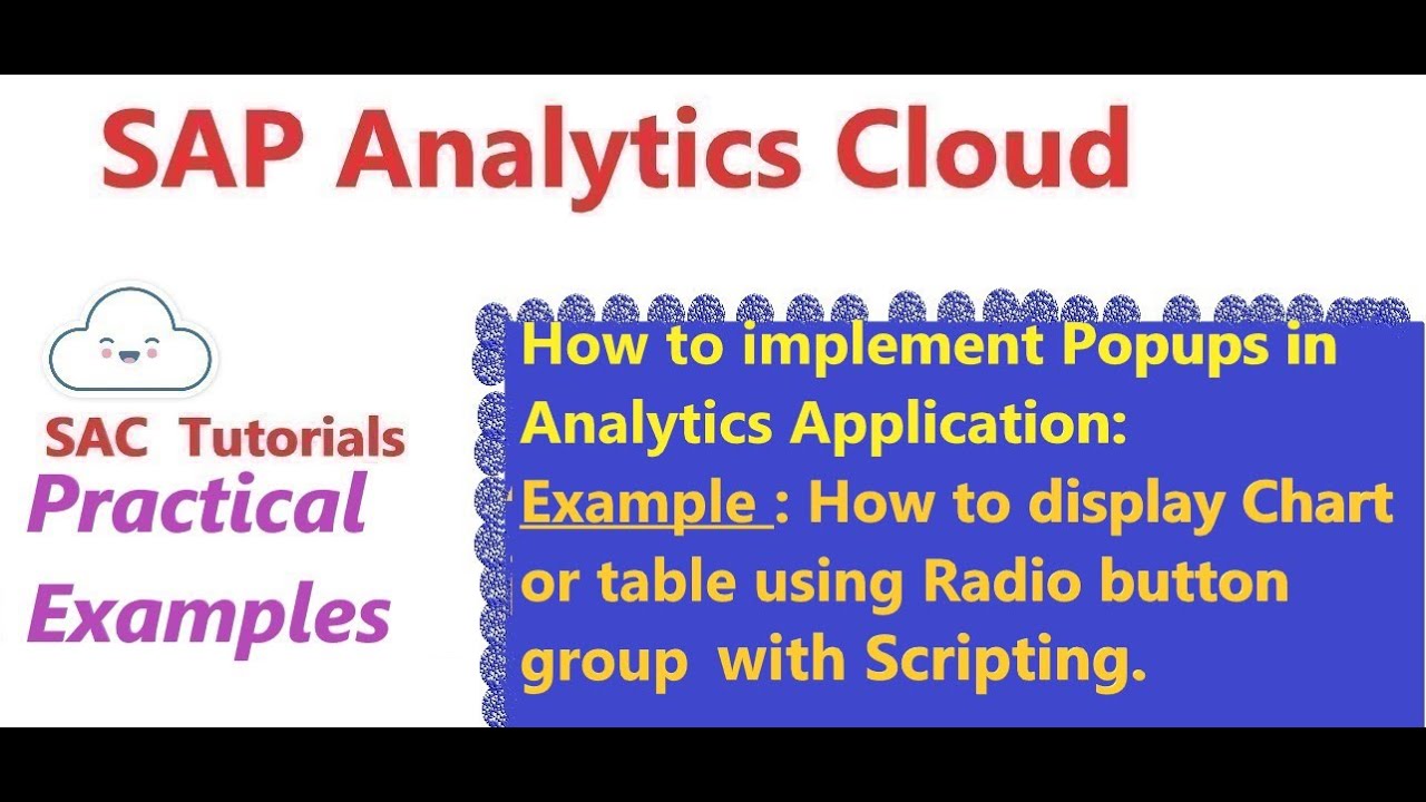 26. How to implement Popups in Analytic Applications in SAC (SAP Analytics Cloud)